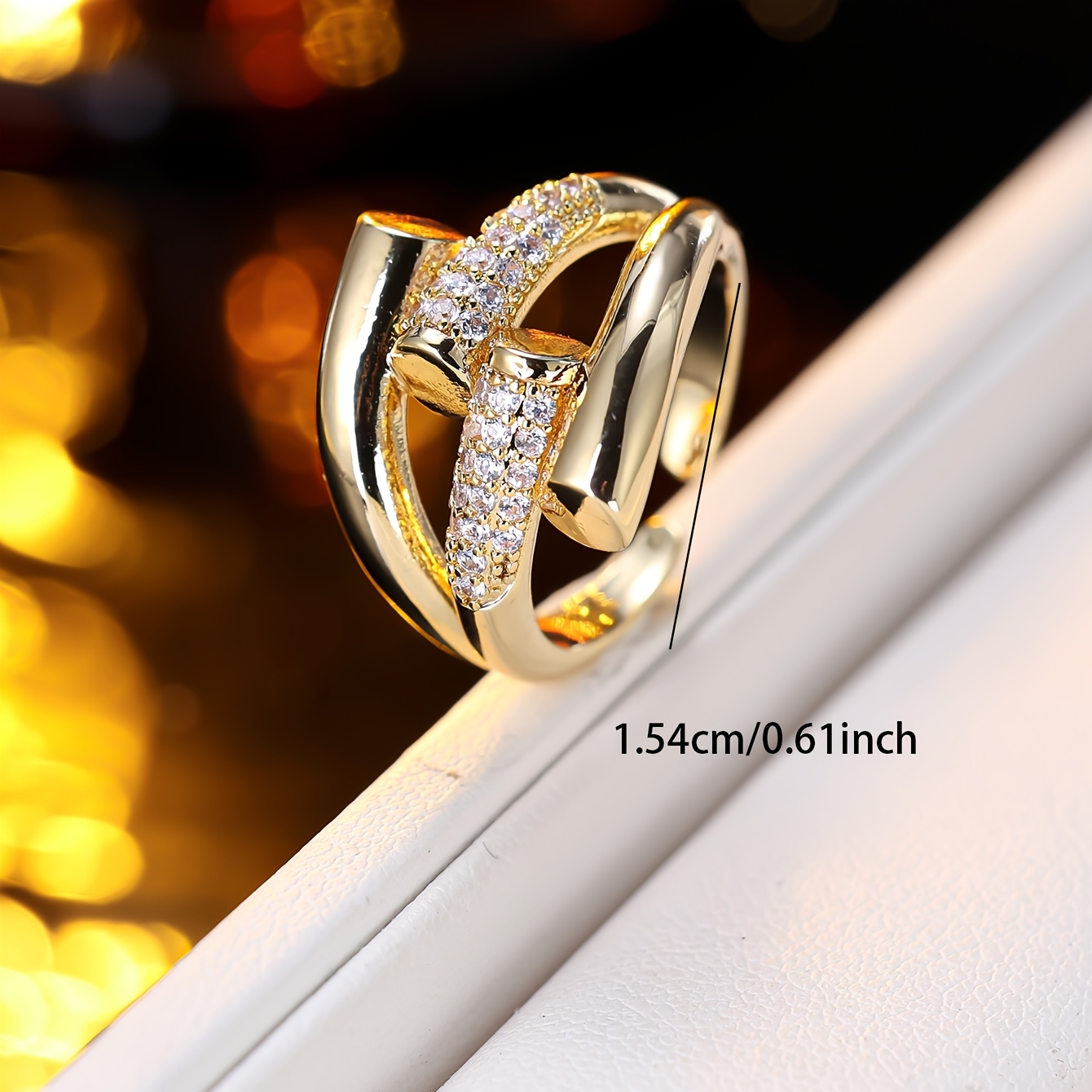 Women's Deconstructed Style Open Ring, Stackable